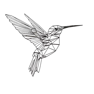 colibrí pájaro pared 3d print model - Mito3D