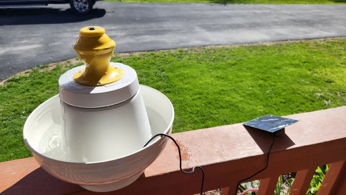 hummingbird bath flower pot fountain home birdbath outdoor garden activities 3d print model - Mito3D