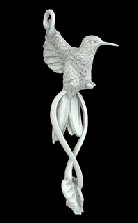 colibrí pendientes delicado belleza vuelo iridiscente plumaje aviar maravillas naturaleza gracia 3d print model - Mito3D