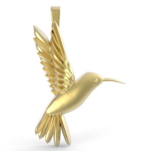 hummingbird ciondolo gioielli bird ave la collana art 3D print model - Mito3D