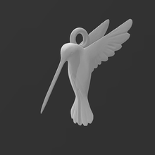 colibrì pendente gioielleria colibri accessorio 3d print model - Mito3D