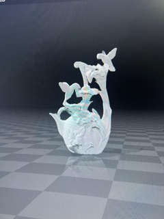 sinek kuşu kule kuşları heykelcik heykel Sanat 3d print model - Mito3D