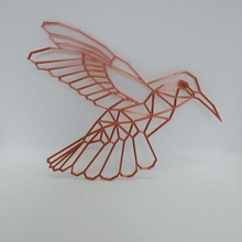 sinek kuşu duvar dekorasyon kuş düşük poli hayvan hayvanlar kuşlar tasarım 3d print model - Mito3D