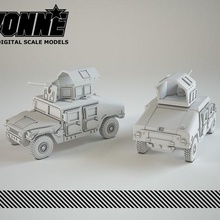 humvee armoured military vehicle game tank scalemodel airplane toy wargaming miniature 3d print model - Mito3D