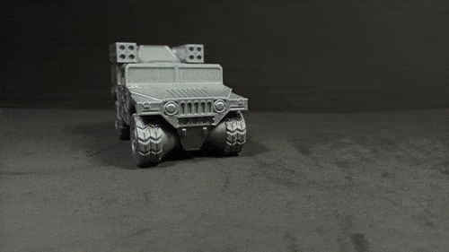 humvee vengeur hummer réservoir armée véhicule 4x4 terrain sport voiture jouets 3d print model - Mito3D