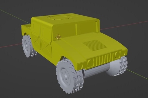 humvee v3 huée militaire véhicule blindé voiture général us armée 3d print model - Mito3D