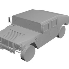 humvee 3d modello fbx obj stl trasporto gioco arte carattere irreale gratuito persona rig truccato animato miscelatore max cinema 3d print model - Mito3D