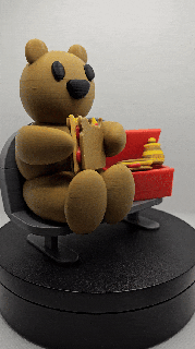 Affamato orso 3d print model - Mito3D