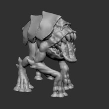 hungry dameon imp demon alien monster 9th age 28mm fantasy miniature 3d print model - Mito3D