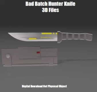 hunter's knife bad batch 3d print model - Mito3D