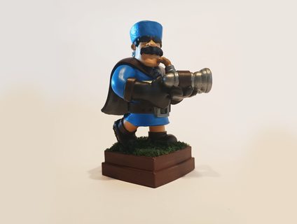 hunter clash royale Game of clans character art toy miniature gamimg game supercell medieval rpg 3d print model - Mito3D