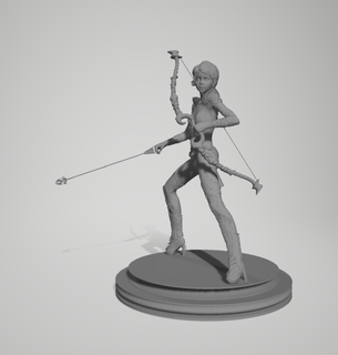 avcı kraliçe fantezi yaratık canavar heykelcik ev yapımı korku Ejderha savaşçı 3d print model - Mito3D
