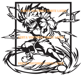 caçador killua parede arte decoração anime 3d impressão laser corte 3d print model - Mito3D