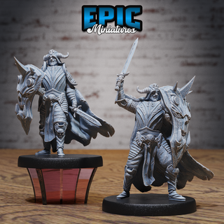 hunters guild drake knight set dnd miniature tabletop miniatures gaming monster 3d model rpg dndminis stl file epic-miniatures dndminiatures 3dprint 3dminiature printedminis 3dprinting dungeon fantasy roleplaying dragon warrior undead pre-supported 3d print model - Mito3D