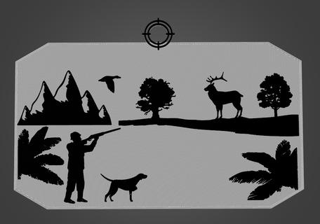 cazadores imagen hogar casa marcos tablero dibujos animados cazador dibujo hindi caza imágenes cerdo 3d print model - Mito3D