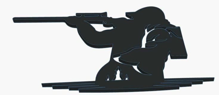 caccia logo 3d print model - Mito3D