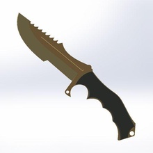 huntsman knife csgo couteau game hunstman gaming 3d print model - Mito3D