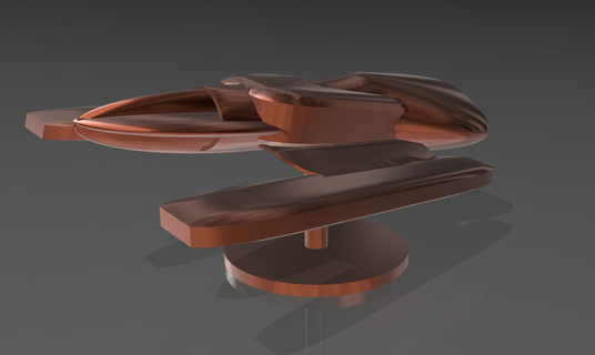 hurdan typhoon science fiction spaceship ugf fleet 3d print model - Mito3D