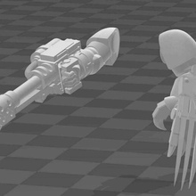 huron's weapons 40k adeptus astartes heavy flamer marines power claw space warhammer 3d print model - Mito3D