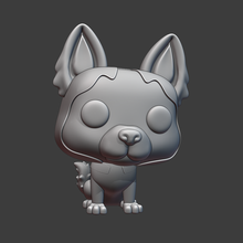 husky art funko pop character custom cartoon dog 3d print model - Mito3D