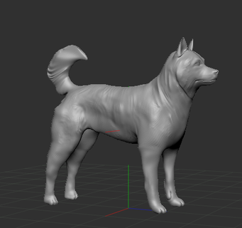 husky dog pitbull dog animal pet trophy dogs husky  3d print model - Mito3D