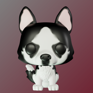 husky funko pop dog pet pets doggo syberian gift 3d print model - Mito3D