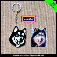 husky keychain jewelry key ring necklace pendant totem dog canine siberian 3d print model - Mito3D