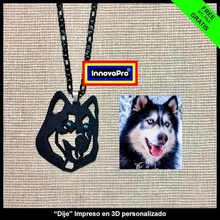 husky jewelry keychain key ring necklace pendant totem dog canine siberian 3d print model - Mito3D