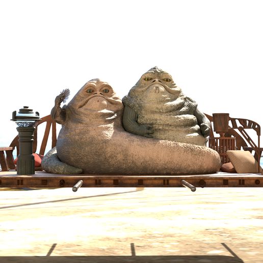 hutt ikizler Jabba Boba fett mandaloryalı kitap Gamorrean Yıldız Savaşları hınç kulübeler bantha Leia Vader 3D print model - Mito3D