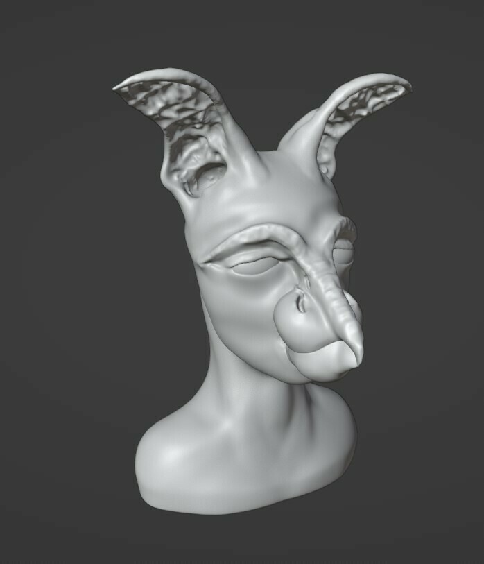 ibrido mostro creatura miscelatore animale Ave umano scolpire pipistrello 3D print model - Mito3D