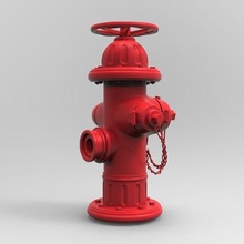 hydrant architecture hose water fireman firetruck 3d print model - Mito3D