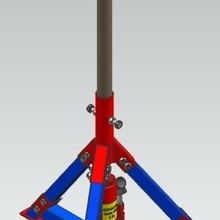 hydraulic in-feed out-feed support roller 3dcad engineering jack design 3d modelling lifting fixture 3d print model - Mito3D