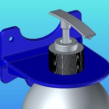 hydroalcoholic gel wall bracket tool accessory 3d print model - Mito3D
