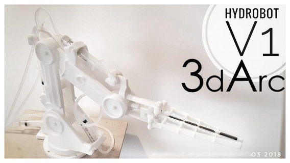 hydrobot v1 fonctionnel Greifer pince hydraulique modèle robot Bras robotique jouet jouets 3d print model - Mito3D