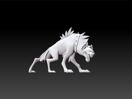 hyena - wild animal - toon hyena  3d print model - Mito3D