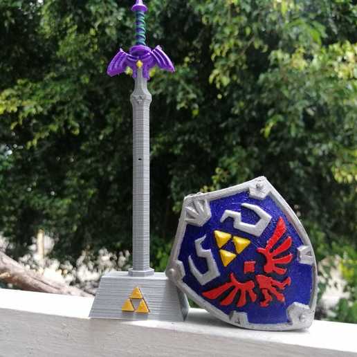 hylian escudo caixa zelda ligação mestre espada recipiente 3D print model - Mito3D