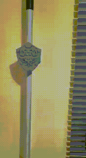hylian bouclier balai soutien Zelda lien botw mur monté 3d print model - Mito3D