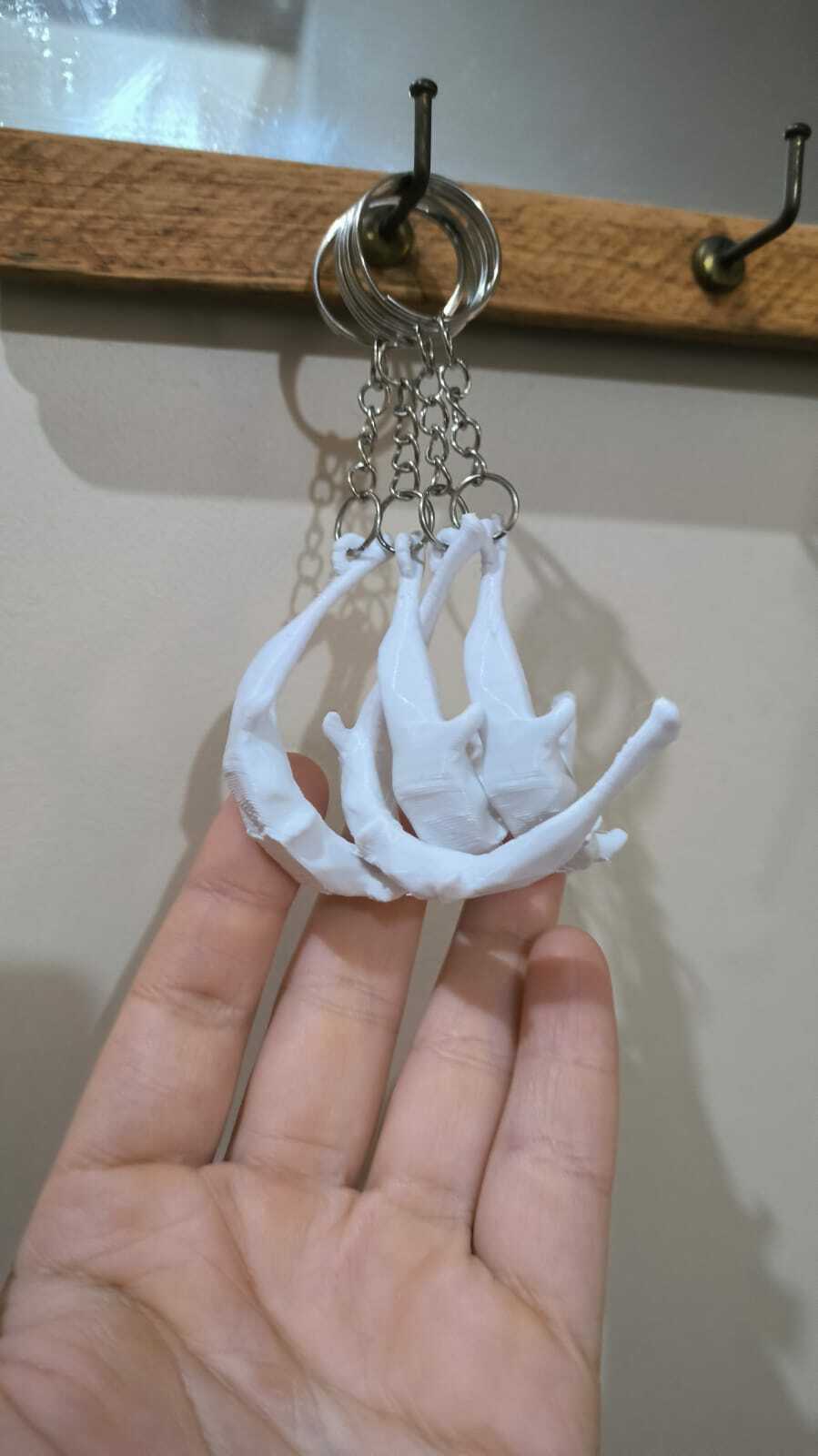 hióide osso chaveiro medicamento anatomia médico humano laringe 3D print model - Mito3D