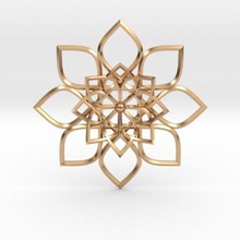 hypatias flower pendant jewelry pendulous 3d print model - Mito3D