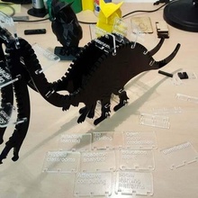 hypeosaur hediye yutturmaca eğri döngü lazer kesici kesim görselleştirme 3d print model - Mito3D