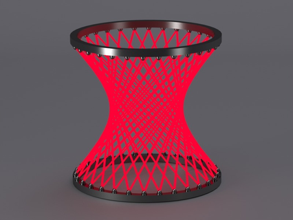 hiperboloide creado soluciones parciales herramientas 3d impresión 3d print model - Mito3D