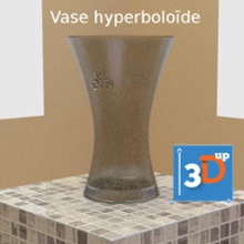 hyperboloid vase home 3d print model - Mito3D