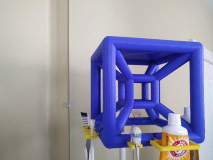 hypercubby bathroom toothbrush holder bathroom organizer  3d print model - Mito3D