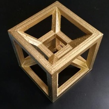 hypercube Kunst Mathematik 3d print model - Mito3D