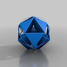 hiperküp Sanat 3d 7 Ejderha geometrik geometri aşırı hiperbolik matematik model Uzay oyuncak 3d print model - Mito3D
