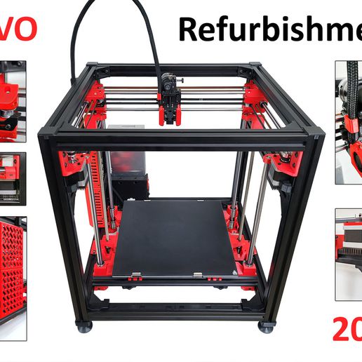 hipercubo evolución remodelación 2022 herramienta 3d impresora evo orbitador extrusora partes 3D print model - Mito3D