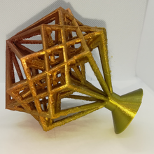 hypercube hyper-hyperboloid art math 3d print model - Mito3D