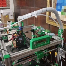 hypercube x-carriage wire bundle mount 3d printer tech2c 3d_printer_parts 3d print model - Mito3D