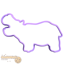 hipopótamo silhueta biscoito cortador 3d print model - Mito3D