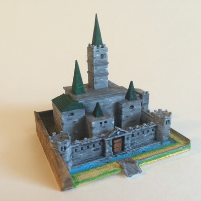 hyrule castello zelda ocarina of nintendo collegamento castillo miniworld3d forte miniatura video gioco ganondorf respirare selvaggio 3d print model - Mito3D